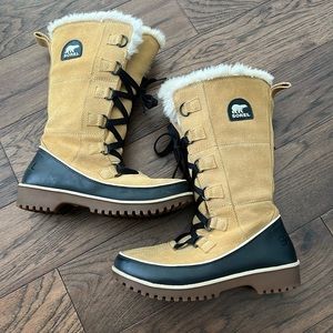 SOREL Tivoli High ll Suede Woman’s Waterproof Winter Boots Fur Trim 7.5